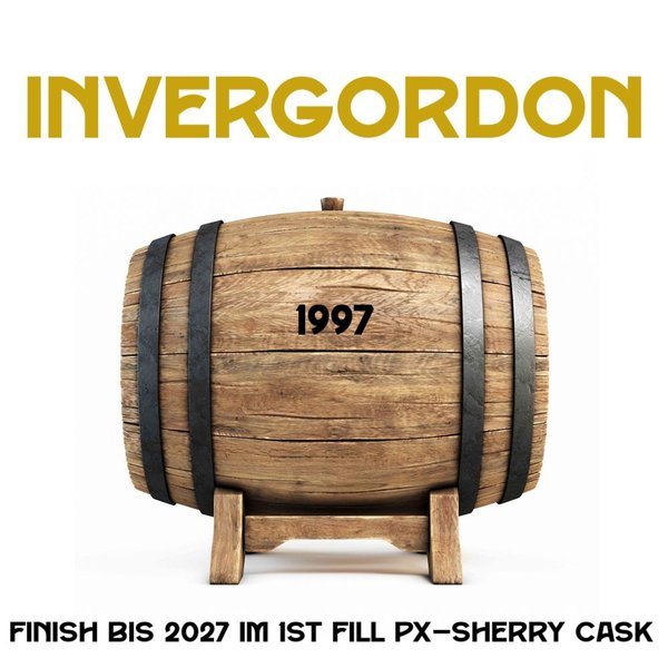 Invergordon 05.1997 - Finish für ca. 4,5 Jahre im 1st Fill PX Sherry Cask bis 2027
