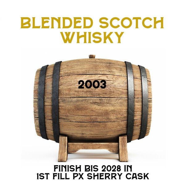 Fassteilung Blended Scotch Whisky 2003 - 1st Fill PX-Finish-Finish bis 2028