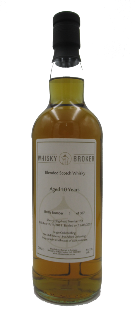 10yo Blended Scotch - 54,1%Vol - 0,7l - Whisykbroker - Lfg. 12/22