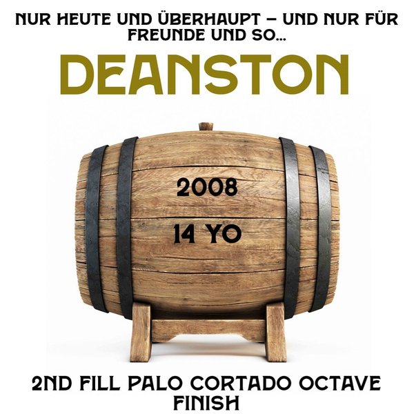 Deanston 2008 - 14yo - 0,5l - ca. 54%Vol - Finished im Ex-Linkwood Palo Cortado Octave