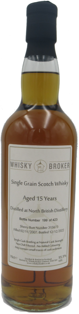 15yo Distilled at North British Distillery - Sherry-Butt, 55.5% vol - Whiskybroker