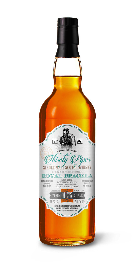 Royal Brackla - 15yo - ca. 49% - 1st Fill PX-Finish - The Thirsty Piper - Newsletter only