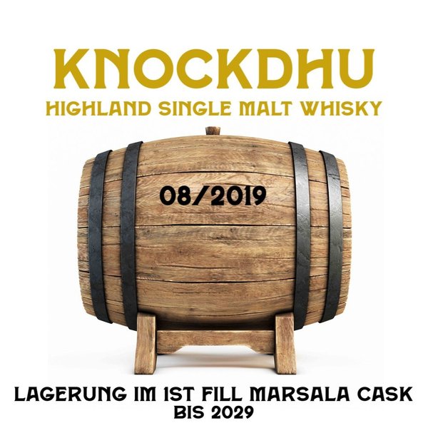 Fassanteil Knockdhu 2019 - 1st Fill Marsalsa Cask - bis 2029